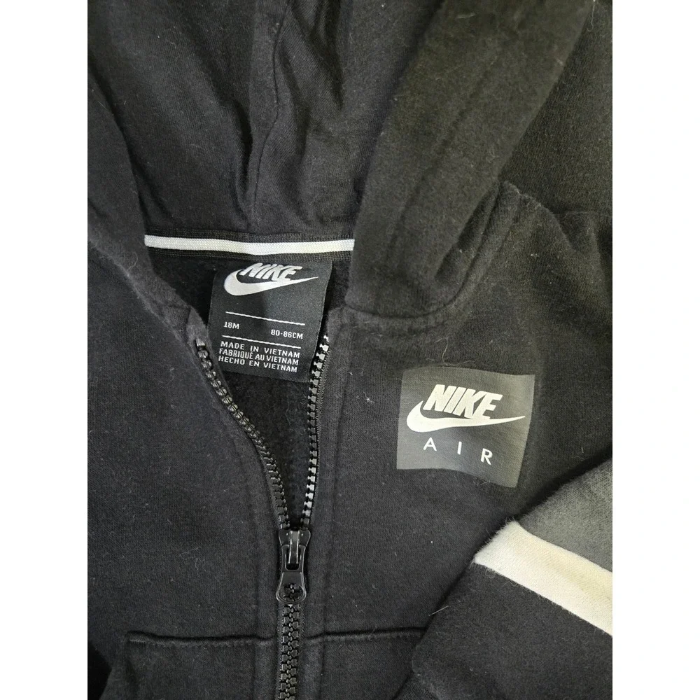 Nike‎ Air Black Fleece Full Zip Hoodie and Joggers Set 18M